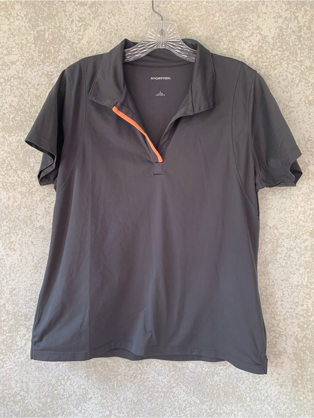 Sport-Tek Women's Black Short-Sleeve Polo Large Preppy Golf Lightweight Sporty